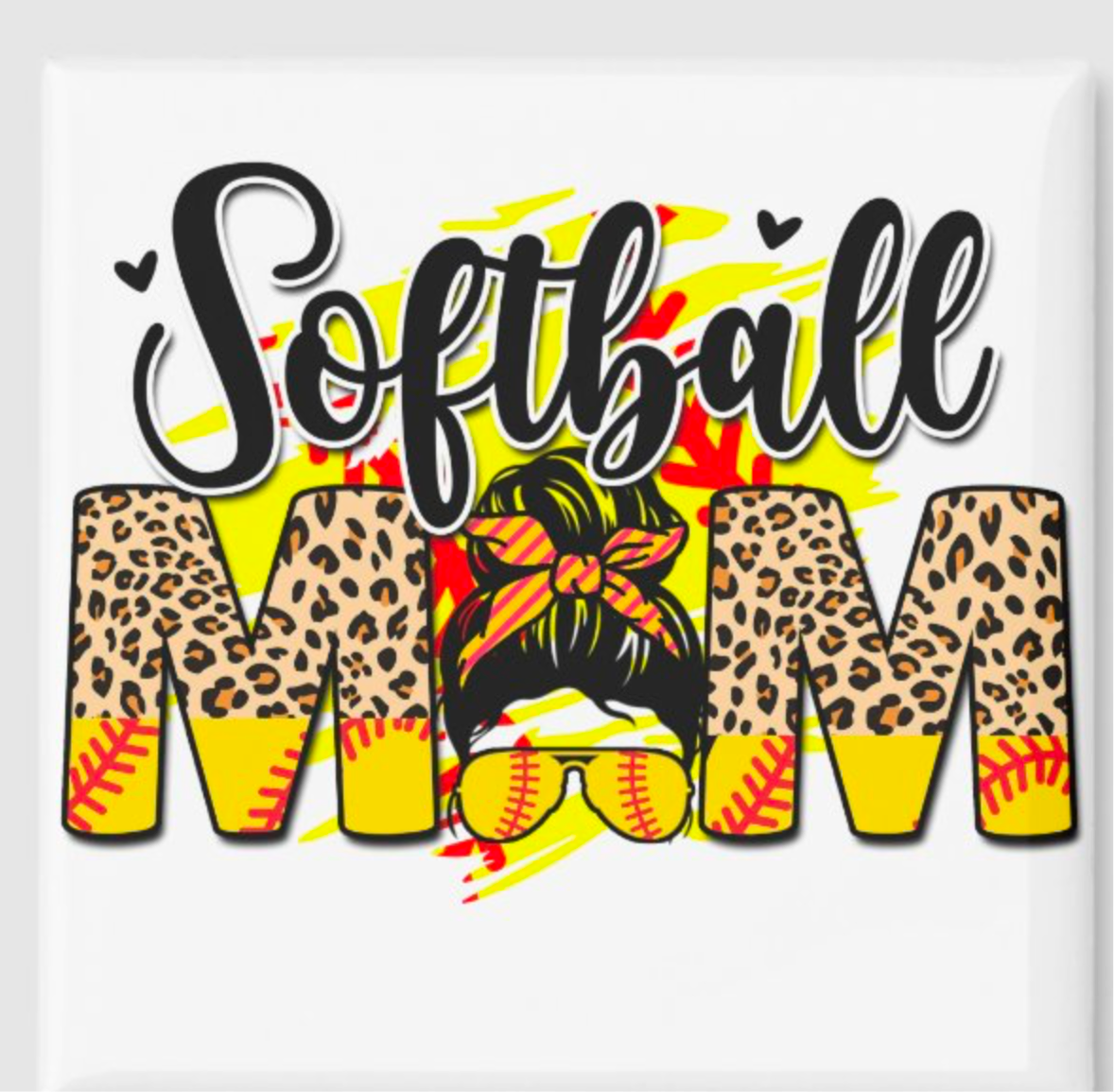 Softball Mom Animal Print