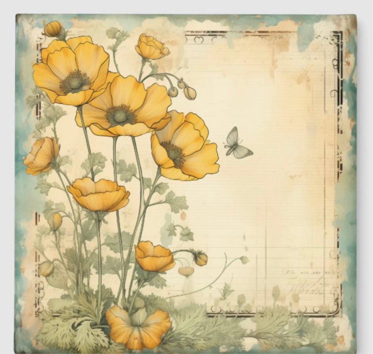 Sweet Yellow Flowers (Set of Three)