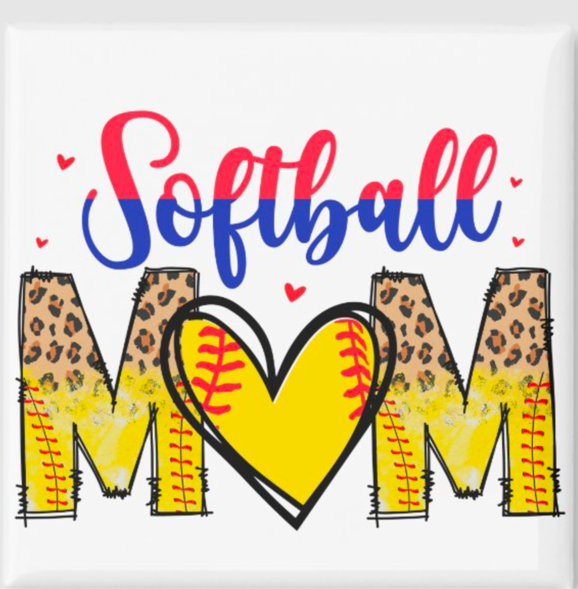 Softball Mom Red White & Blue