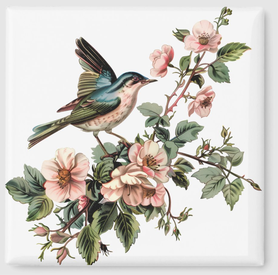 Sweet Birds & Flowers (Set of Three)