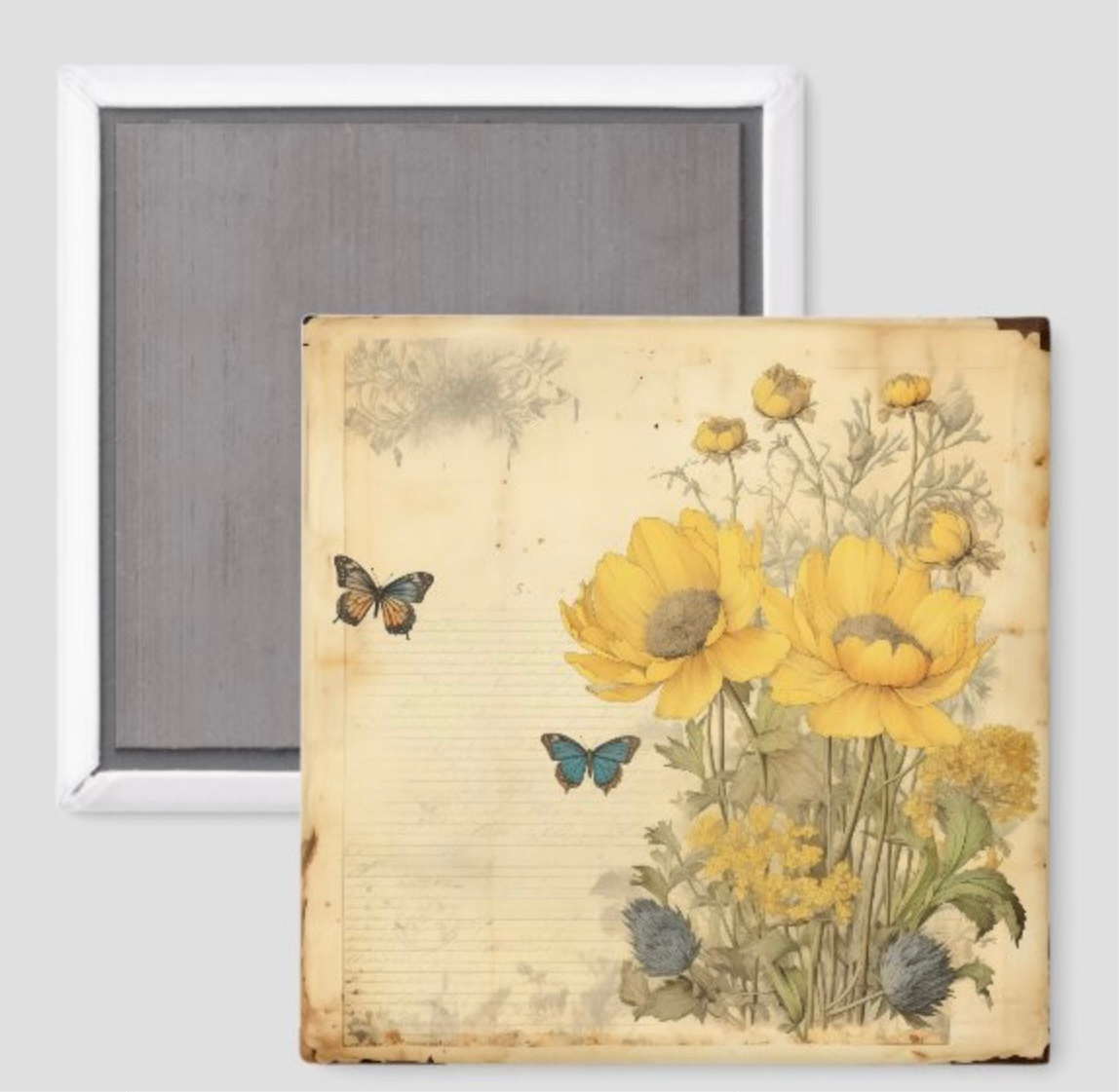 Sweet Yellow Flowers (Set of Three)